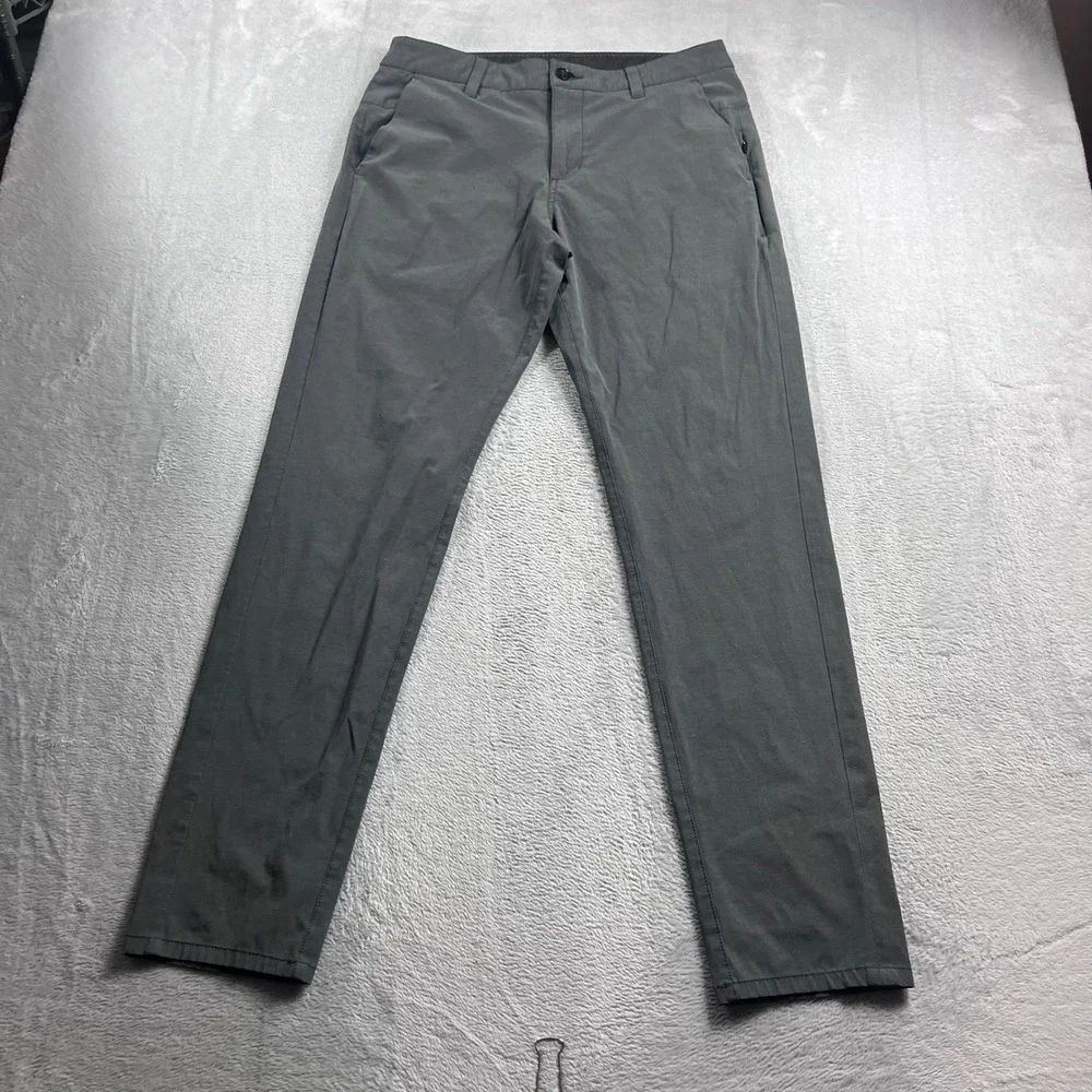 Vuori Aim Pant Mens 30 Charcoal Grey Slim Straight Performance Trousers V431‎